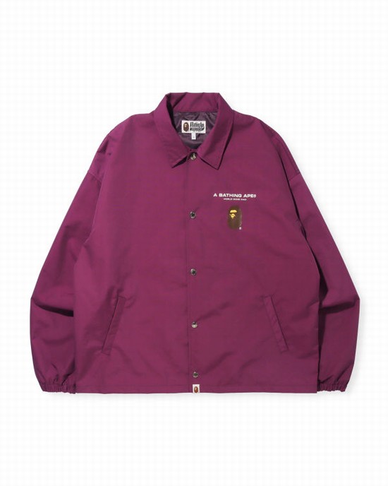 Bape Grafika Relaxed Fit Coach Bundy Panske Tmavo Nachový | SK-1390