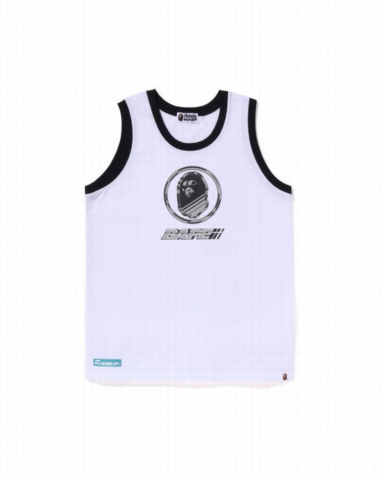 Bape Grafika Tricko Panske Biele | SK-3417