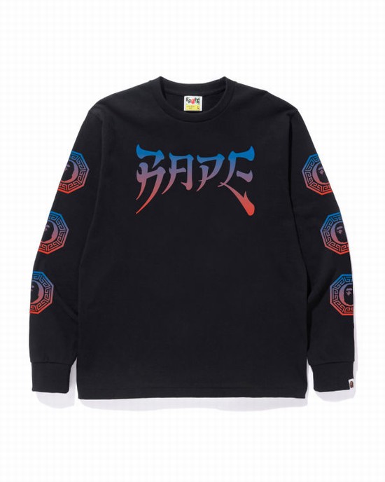 Bape Grafika Tricko Panske Čierne | SK-0163