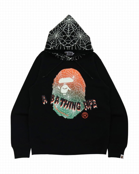 Bape Halloween Ape Head Glow In The Dark Pullover Mikiny S Kapucňou Panske Čierne | SK-5694