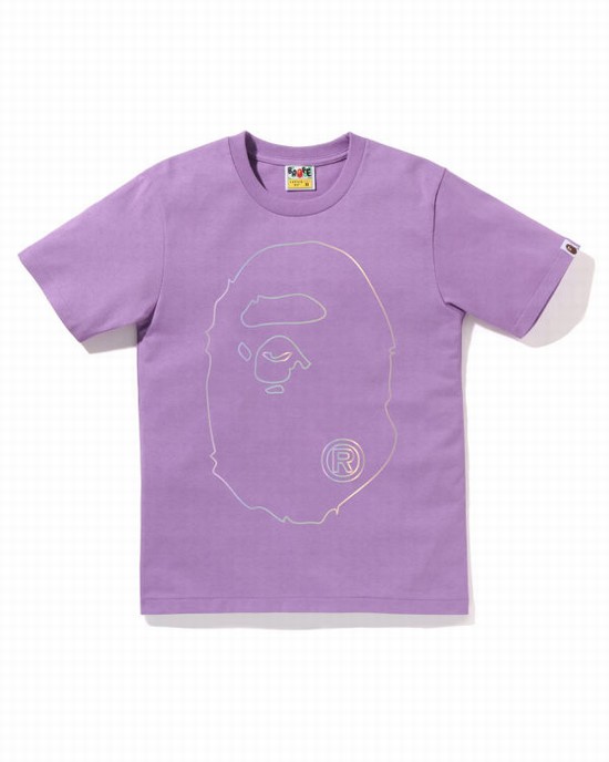 Bape Hologram Big Ape Head Tricko Damske Nachový | SK-3820