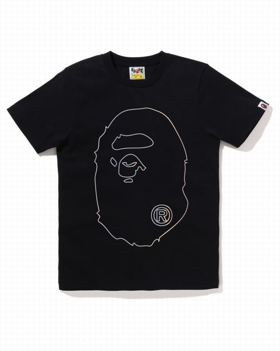 Bape Hologram Big Ape Head Tricko Damske Čierne | SK-4518