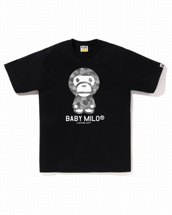 Bape Honeycomb Camo Milo Tricko Panske Čierne | SK-9046