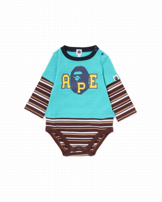 Bape Hoop Ape Head Layered Body Detske Svetlo Zelene | SK-8654