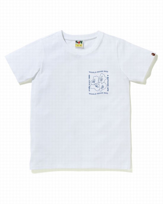Bape Ink Print Tricko Damske Biele | SK-5072