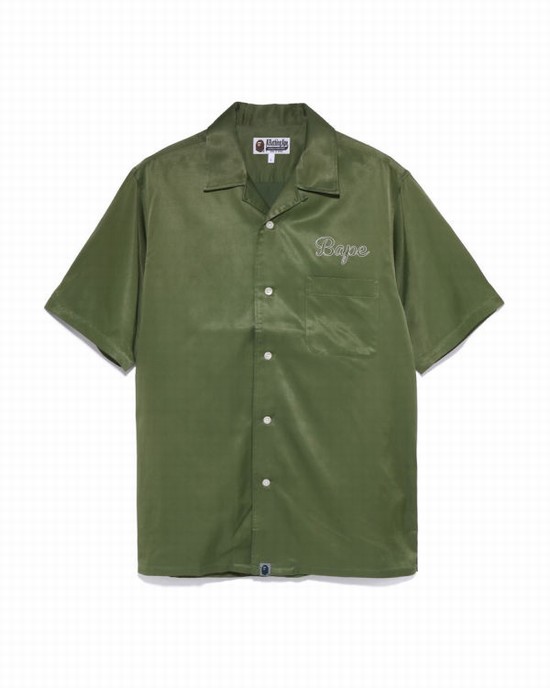 Bape Japan Culture Open Collar Kosele Panske Zelene | SK-5798