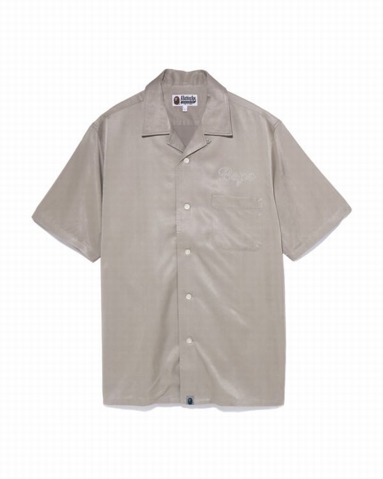 Bape Japan Culture Open Collar Kosele Panske Siva | SK-7832