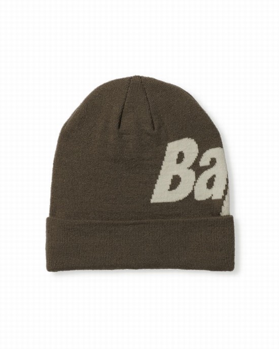 Bape Knit Caps Panske Tmavo Hnedožltý | SK-6052