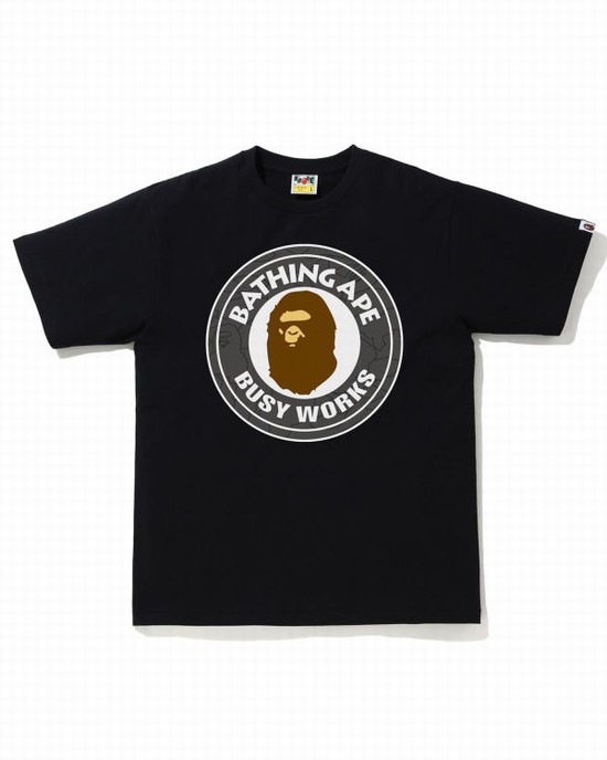 Bape Line 1st Camo Busy Works Tricko Panske Čierne | SK-4630