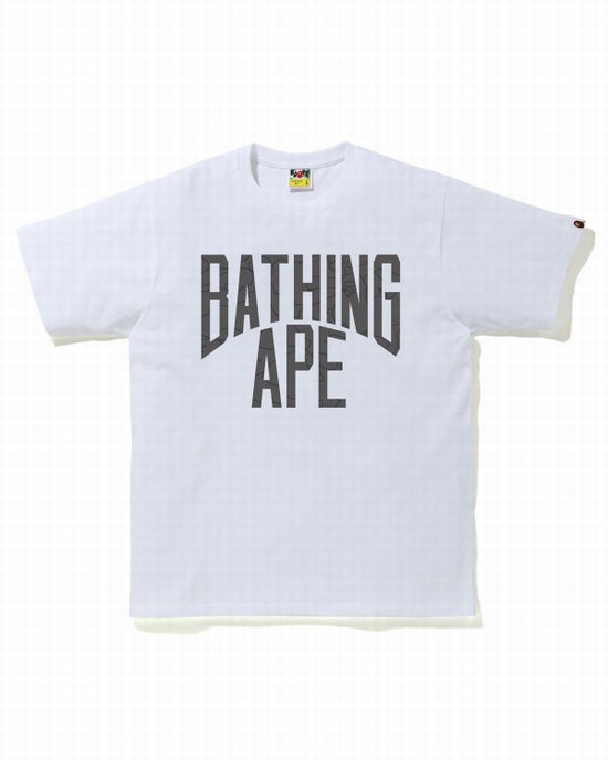 Bape Line 1st Camo NYC Logo Tricko Panske Biele | SK-6059