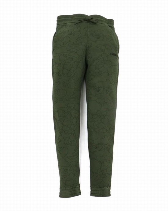 Bape Line 1st Camo Washed Slim Nohavice Panske Zelene | SK-8097