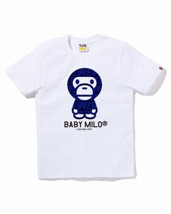 Bape Logo Monogram Milo Tricko Damske Biele | SK-2918