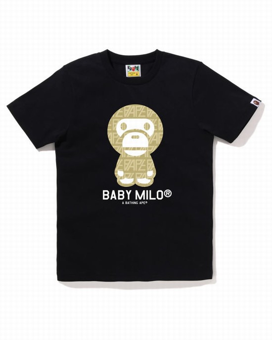 Bape Logo Monogram Milo Tricko Damske Čierne | SK-8316