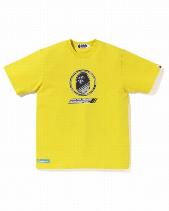 Bape Logo Tricko Panske Žlté | SK-4963