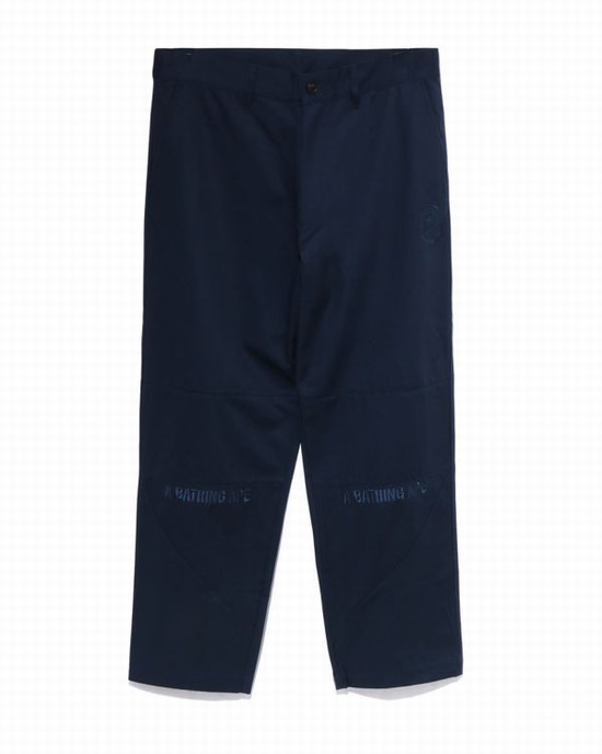 Bape Loose Fit Chino Nohavice Panske Námornícka Modrá Modre | SK-8219