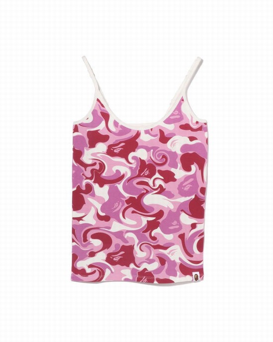 Bape Marble Camo Camisole Tricko Damske Ruzove | SK-4172