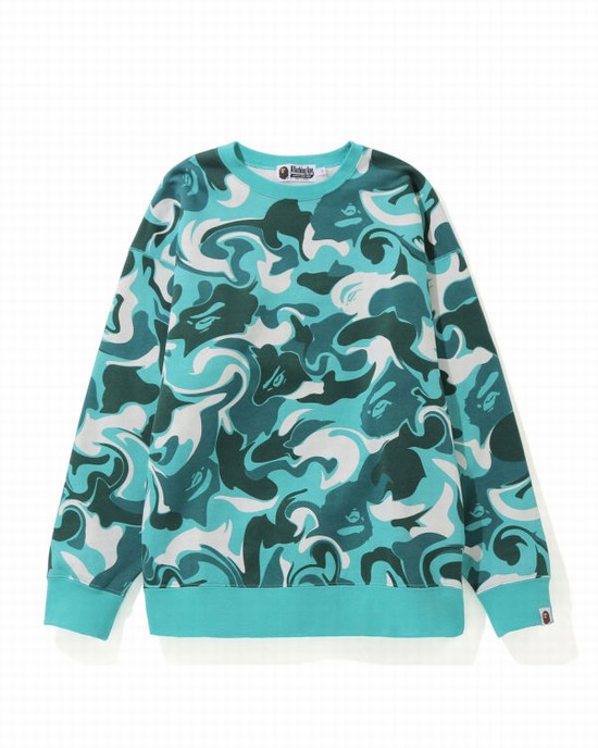 Bape Marble Camo Oversized Crewneck Mikiny Damske Mätové | SK-3491
