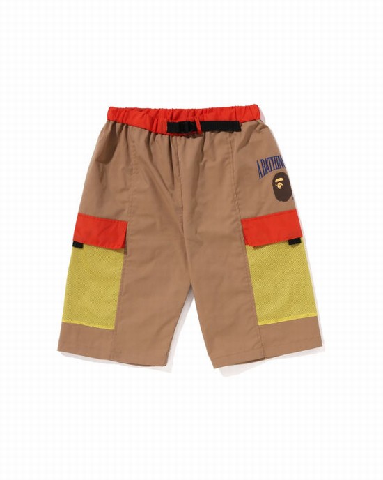 Bape Mesh Pocket Sortky Detske Béžové | SK-4973
