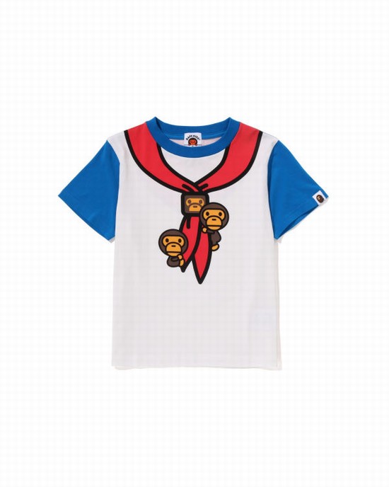 Bape Milo Boy Scout Chief Print Tricko Detske Modre | SK-7643