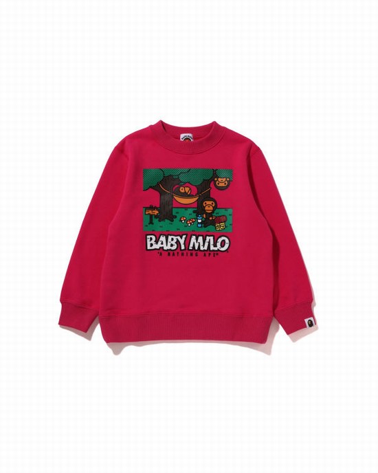 Bape Milo Camo Hammock Crewneck Mikiny Detske Ruzove | SK-4571