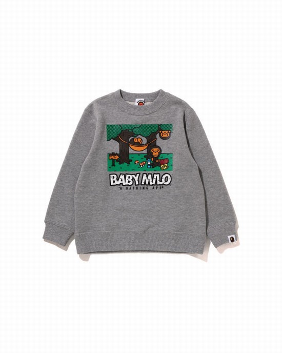 Bape Milo Camo Hammock Crewneck Mikiny Detske Siva | SK-7019