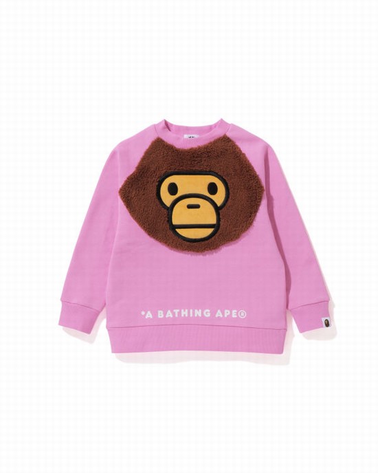 Bape Milo Crewneck Mikiny Detske Ruzove | SK-6031