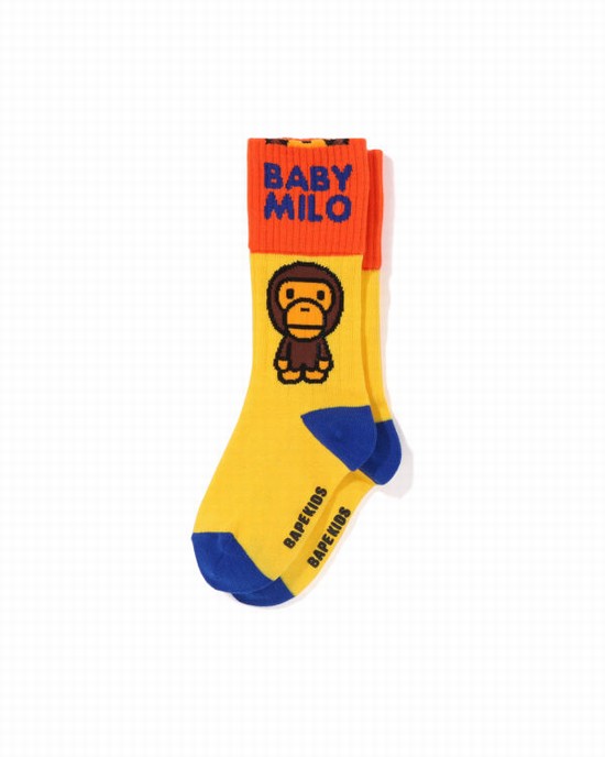 Bape Milo Cuffs Ponozky Detske Žlté | SK-2367