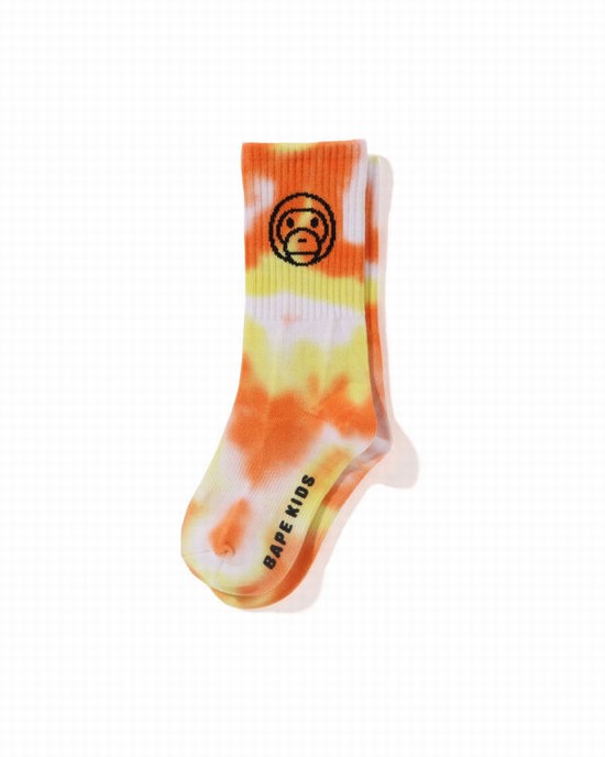 Bape Milo Dyed Rib Ponozky Detske Oranžové | SK-2753