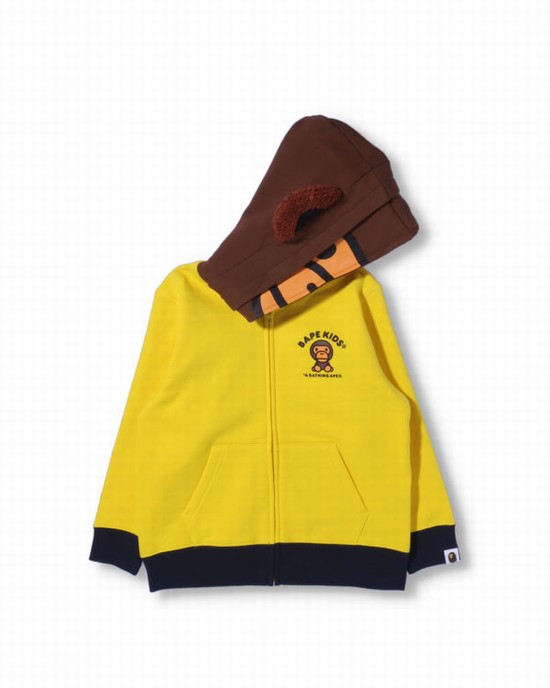 Bape Milo Friends Zip Mikiny S Kapucňou Detske Žlté | SK-4305