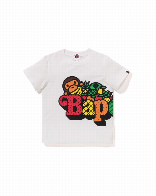 Bape Milo Fruit Tricko Detske Biele | SK-4296