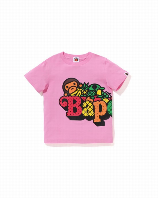 Bape Milo Fruit Tricko Detske Ruzove | SK-5049