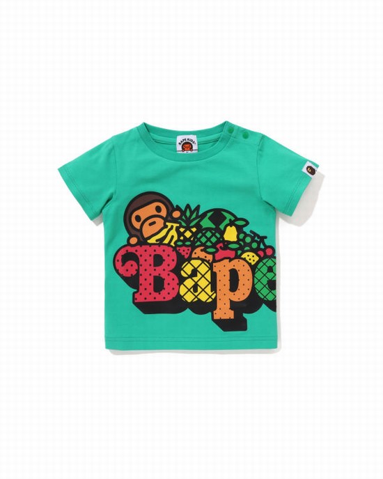 Bape Milo Fruit Tricko Detske Svetlo Zelene | SK-8695