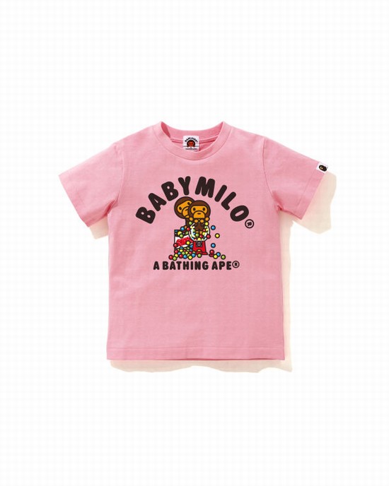 Bape Milo Gum Ball Tricko Detske Ruzove | SK-6950