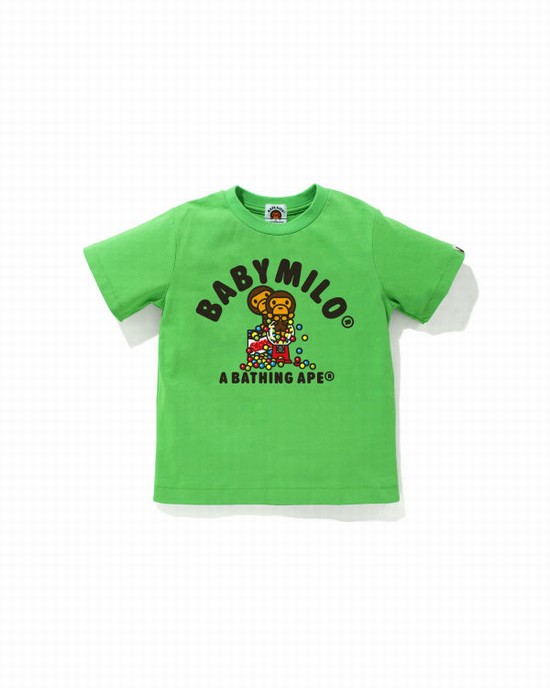 Bape Milo Gum Ball Tricko Detske Svetlo Zelene | SK-1924