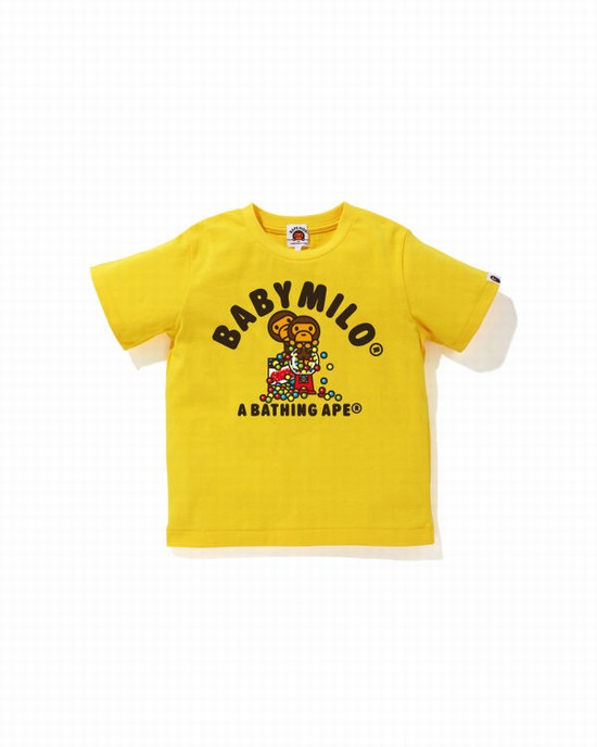 Bape Milo Gum Ball Tricko Detske Žlté | SK-6891