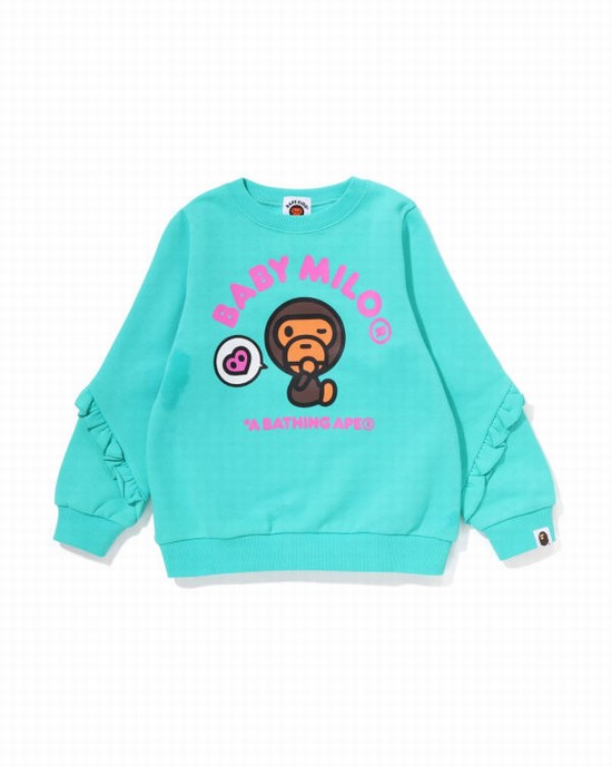 Bape Milo Heart Frill Crewneck Mikiny Detske Mätové | SK-7563