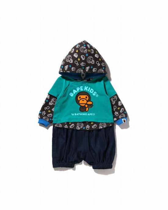 Bape Milo Junk Jedlo Layered Romper Body Detske Mätové | SK-1942