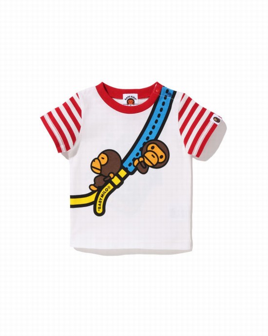 Bape Milo One Shoulder Print Tricko Detske Svetlo Červené | SK-4103