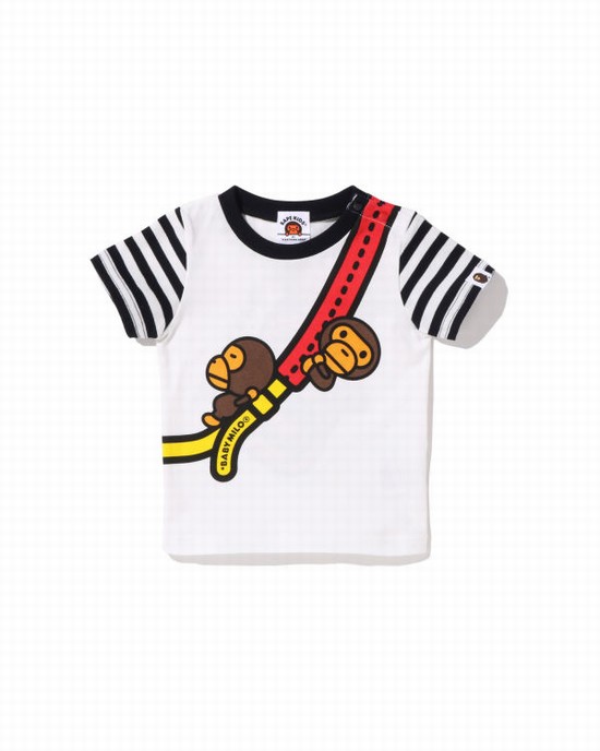 Bape Milo One Shoulder Print Tricko Detske Čierne | SK-6795