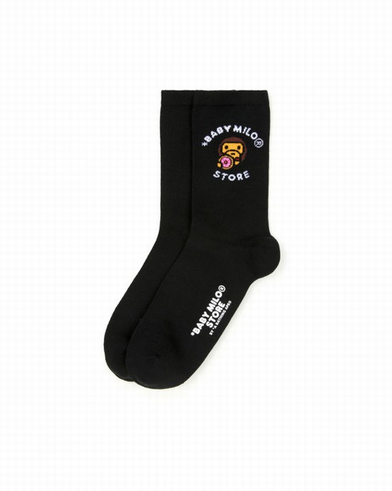 Bape Milo Ponozky Damske Čierne | SK-1794