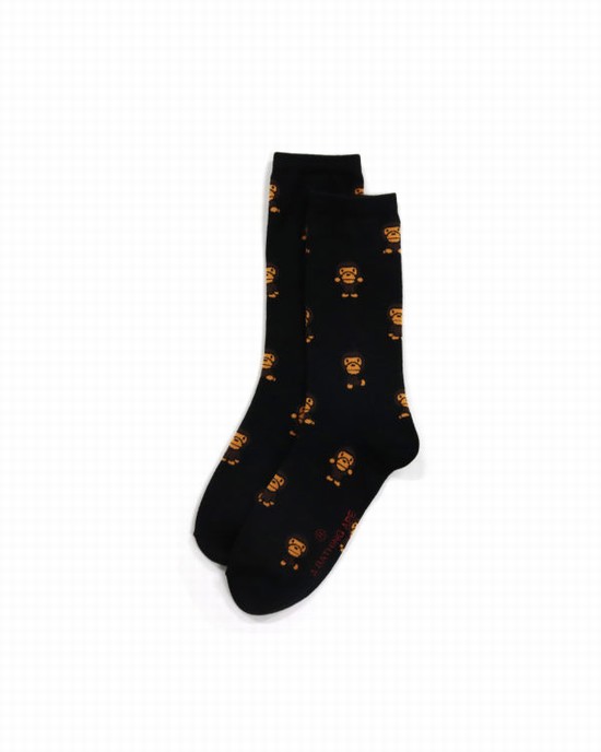 Bape Milo Ponozky Damske Čierne | SK-9503