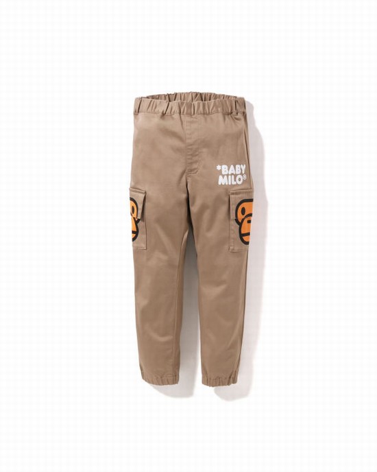 Bape Milo Side Pocket Face Nohavice Detske Béžové | SK-9785