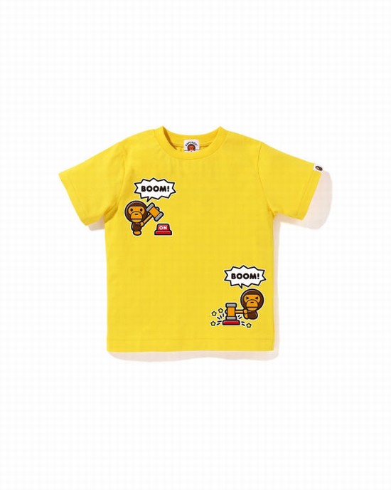 Bape Milo Speech Balloon #4 Tricko Detske Žlté | SK-6279