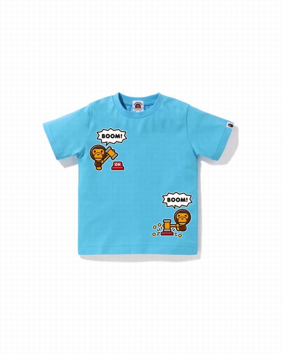 Bape Milo Speech Balloon #4 Tricko Detske Modre | SK-9340
