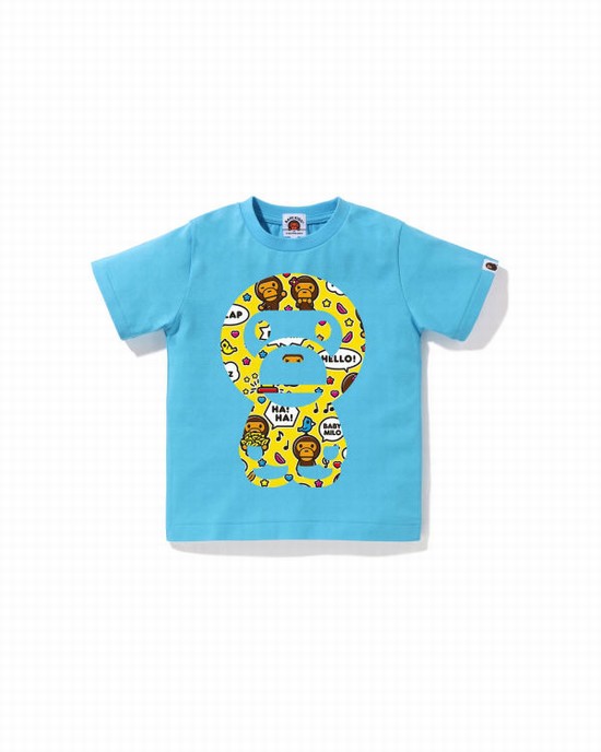 Bape Milo Speech Balloon Big Milo Tricko Detske Modre | SK-1074