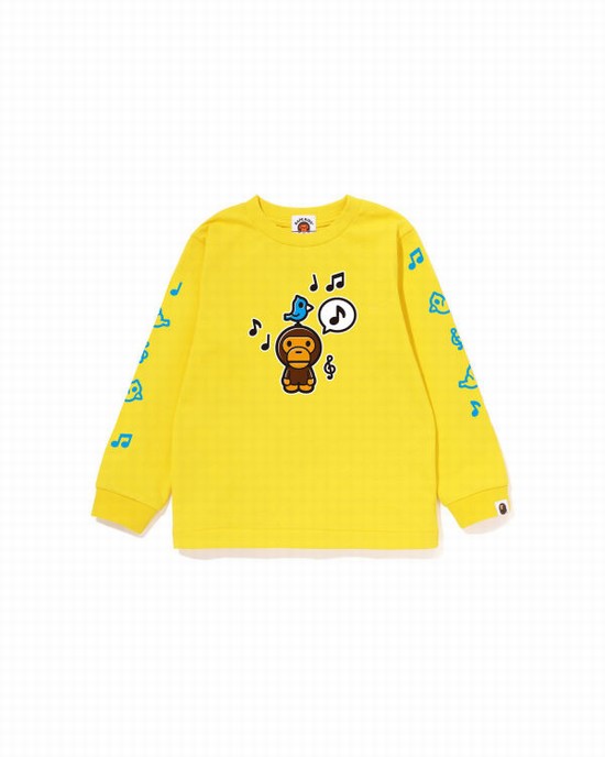 Bape Milo Speech Balloon L/S #2 Tricko Detske Žlté | SK-3087