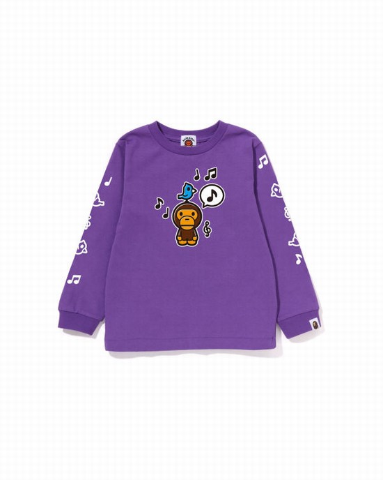 Bape Milo Speech Balloon L/S #2 Tricko Detske Nachový | SK-7943