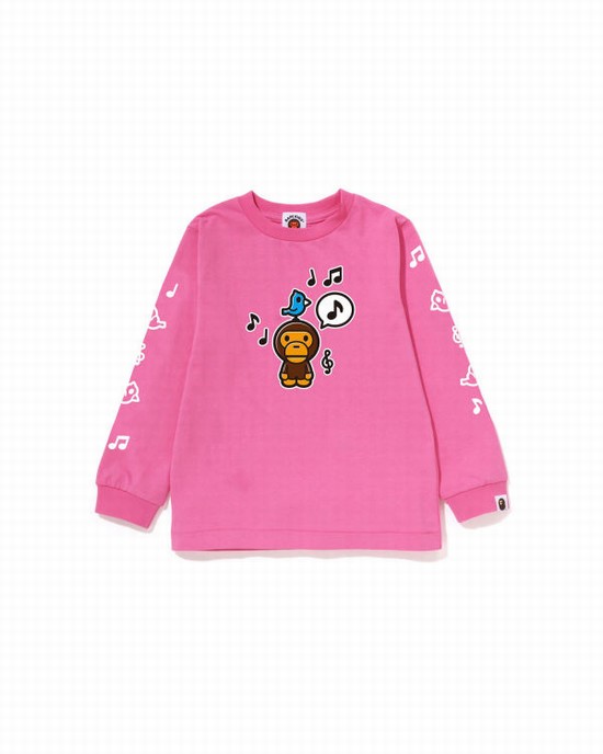 Bape Milo Speech Balloon L/S #2 Tricko Detske Ruzove | SK-9620