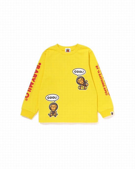 Bape Milo Speech Balloon L/S #3 Tricko Detske Žlté | SK-6508