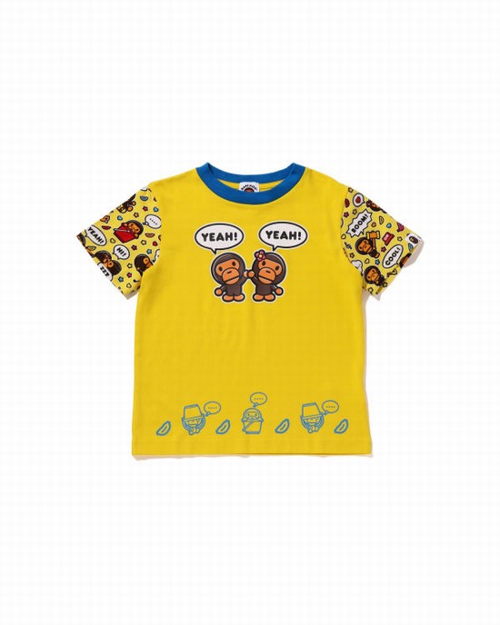 Bape Milo Speech Balloon Milo Lisa Tricko Detske Žlté | SK-5479